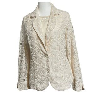 Bedford Fair Lace Button Down‎ Blazer set